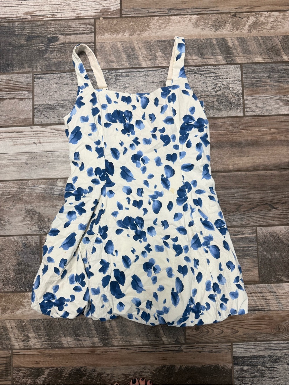 Abercrombie & Fitch Cream Dress with Blue Floral Print